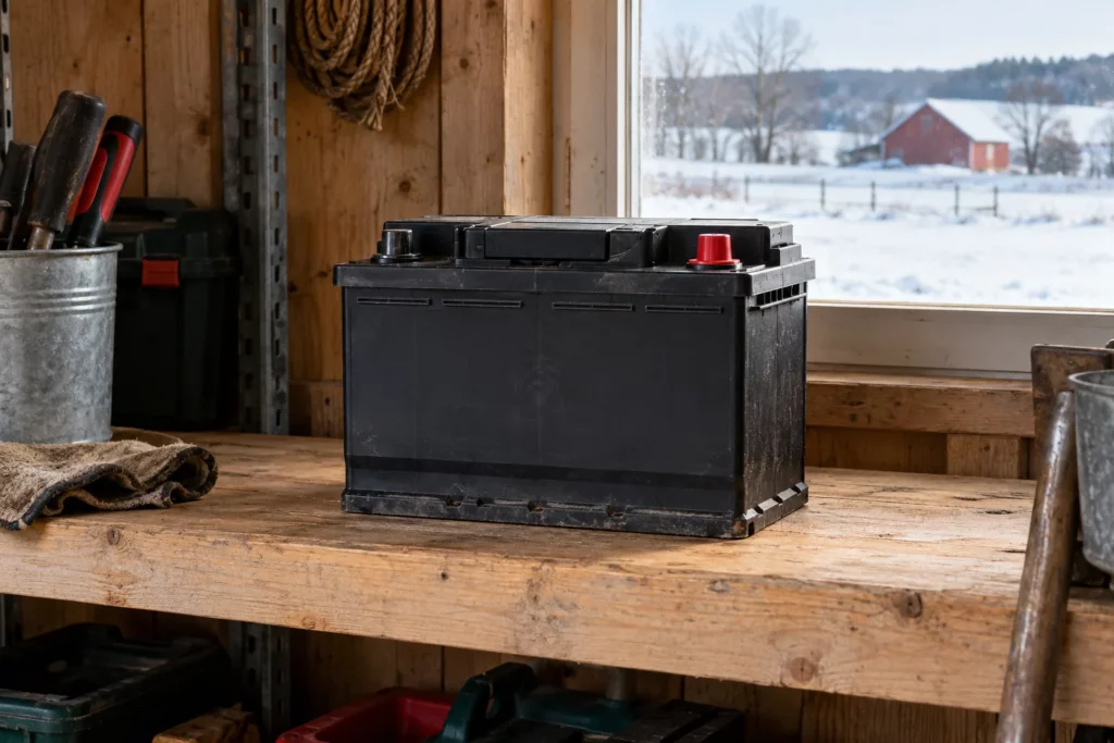 Illustration : Comment préserver la batterie du tracteur pendant l’hiver ?