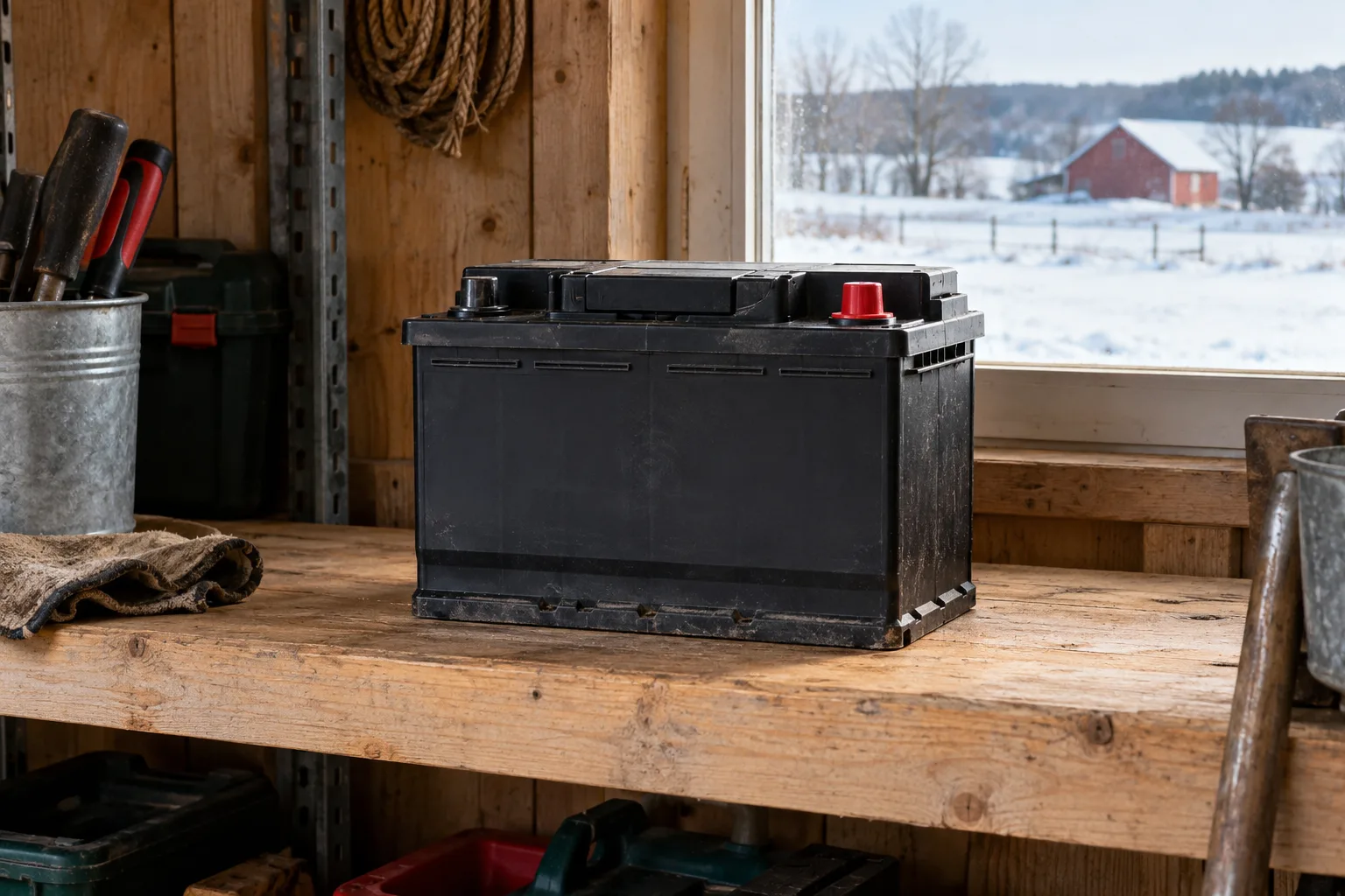 Illustration : Comment préserver la batterie du tracteur pendant l’hiver ?